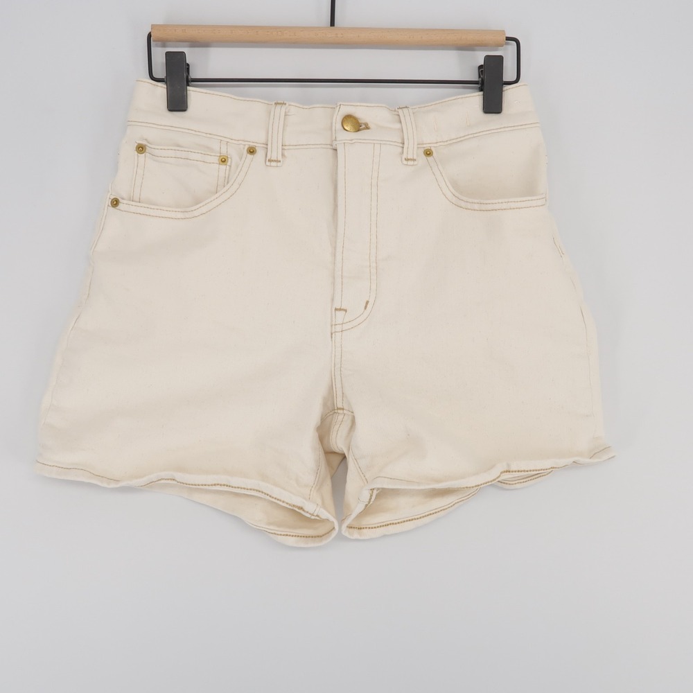 Madewell The Perfect Vintage Mid Length Jean Shorts Womens 27 Natural High Rise